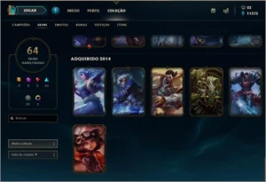 CONTA DIAMANTE 3 COM TODOS OS CAMPEÕES. - League of Legends LOL