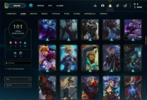 Conta prata 3 com 160 Champs e 101 Skins - League of Legends LOL