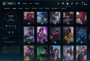Conta prata 3 com 160 Champs e 101 Skins - League of Legends LOL