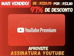 YOUTUBE PREMIUM 30 DIAS NO SEU E-MAIL (NÃO PRECISA DE SENHA) - Assinaturas e Premium