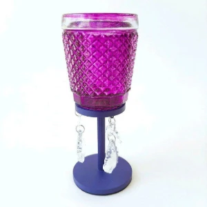 Castiçal Bico de Jaca - Roxo - G - Artesanato e Personalizados