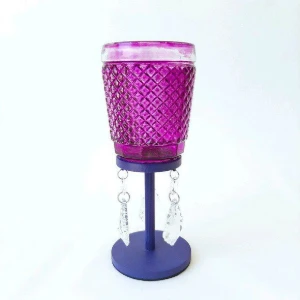 Castiçal Bico de Jaca - Roxo - G - Artesanato e Personalizados