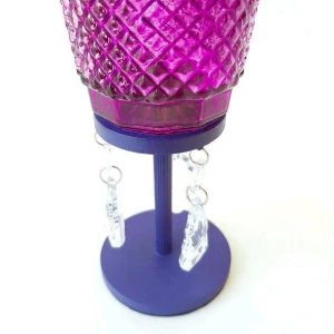 Castiçal Bico de Jaca - Roxo - G - Artesanato e Personalizados