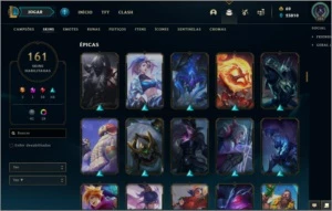 Conta LoL todos os campeões 161 skins - League of Legends