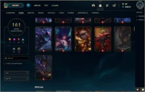 Conta LoL todos os campeões 161 skins - League of Legends