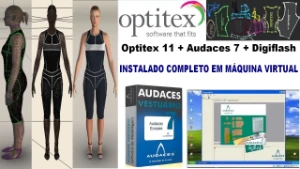 Optitex11 + Audades 7 + Digiflash em Máquina Virtual