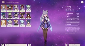 Keqing + Mona + Cortadora da Neblina + Banner garantido - Genshin Impact