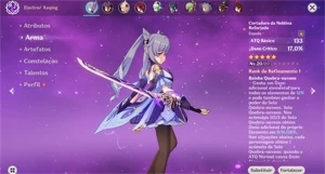 Keqing + Mona + Cortadora da Neblina + Banner garantido - Genshin Impact