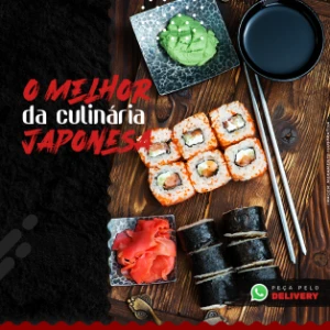 Pack 50 Artes Canva p/ Montar Psd Corel Restaurante Japonês - Outros