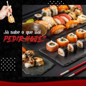 Pack 50 Artes Canva p/ Montar Psd Corel Restaurante Japonês - Outros