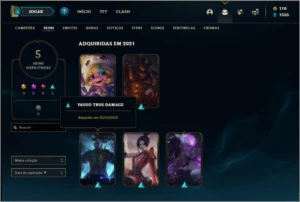 Conta unranked com 5 skins e 21 champs - League of Legends LOL