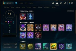 Conta unranked com 5 skins e 21 champs - League of Legends LOL