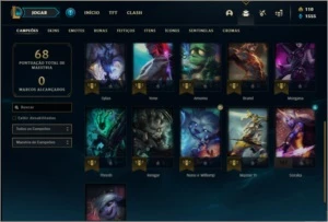 Conta unranked com 5 skins e 21 champs - League of Legends LOL