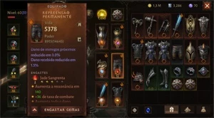 Cruzado Diablo Immortal - Ressonância: 1050 / TC: 6888