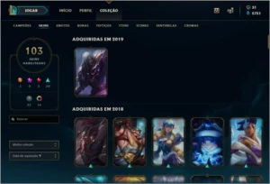 Vendo: Conta Platina IV (Últimas 3 temporadas diamante) - League of Legends LOL