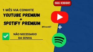 Youtube Premium + Spotify Premium Via Convite