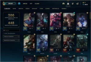 Conta ouro 4 com 52 skins e 79 champs (2 Prestigios) - League of Legends LOL