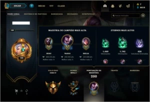 Conta ouro 4 com 52 skins e 79 champs (2 Prestigios) - League of Legends LOL