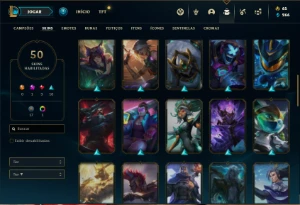 Conta ouro 4 com 100 Champs e 50 Skins - League of Legends LOL