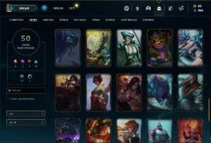 Conta ouro 4 com 100 Champs e 50 Skins - League of Legends LOL
