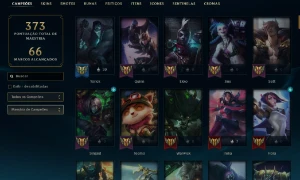 Unranked com 125 Champs e 73 Skins + 800 RP - League of Legends LOL