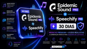 🎶 Epidemic Sound PRO + Speechify 30 dias - Inteligência Artificial