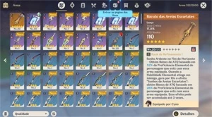 AR21 - Cyno + Baculos das Areias + Diluc + Jean + 20 tiros - Genshin Impact