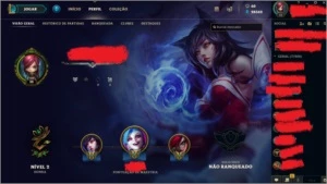 Conta League of Legends Unranked, 231 skins, 67 Legado, 4Ult LOL