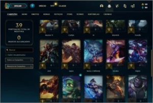 Conta bronze 1 com 14 skins e 34 champs - League of Legends LOL