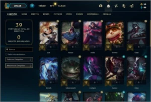 Conta bronze 1 com 14 skins e 34 champs - League of Legends LOL
