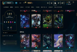 Unranked com TODOS os Champs e 141 Skins ( MID / JG / ADC ) - League of Legends LOL