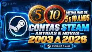 STEAM 2003 A 2010 | CONTA ANTIGA | MEDALHAS 5 E 10 ANOS CS2 - Counter Strike