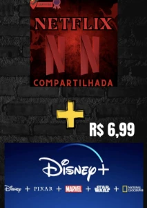 4,99$ Netflix + Disney+ 30 Dias - Assinaturas e Premium