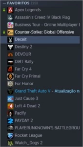 Conta Steam com vários jogos.