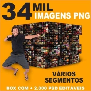 Pack 34 Mil Imagens PNG! vários segmentos Psd editáveis - Artes e Templates Artes Canva