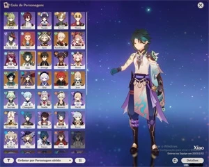 Conta level 56, Zhong, Xiao, Venti, kazuha e muito mais - Genshin Impact