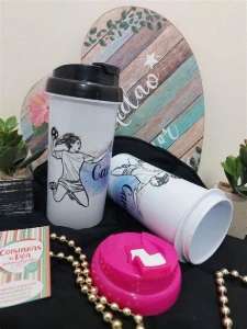 Garrafa com Tampa Personalizada - Artesanato e Personalizados