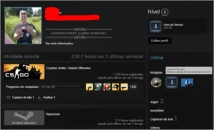 CS GO PRIME - 4/5 Medalhas - para fazer de Main - Counter Strike