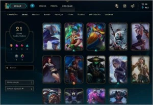 Conta LoL Platina com Skin Rara - League of Legends