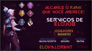 Elojob valorant,Duoboosting,Coach, MELHOR PREÇO (PROMOÇÃO)!!