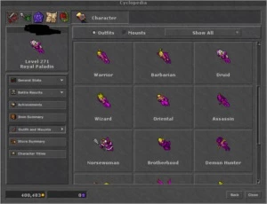 EK 279 skills 113 + RP 271 skills 115  - 35% Loyalty - Tibia