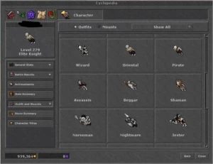 EK 279 skills 113 + RP 271 skills 115  - 35% Loyalty - Tibia