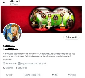 Conta Twitter Criada em 2012,Bom para entrar em sorteios! - Redes Sociais