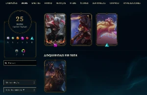 Conta Platina IV - 25 Skins - Email não confirmado - League of Legends LOL