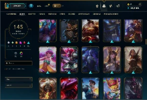 Unranked com 150 Champs e 145 Skins ( MAIN TOP ) - League of Legends LOL