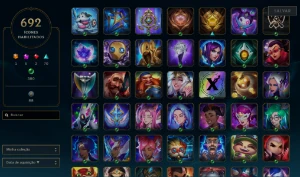 conta league of legends 305 skins, 691 icones, conta 2015 LOL