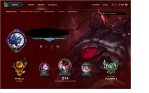 Conta Platina 2 com MMR DE diamante 5 - League of Legends LOL