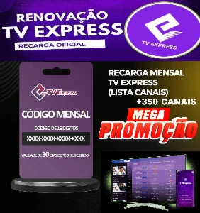 TV Express 30 dias - Recarga TVE Brasil