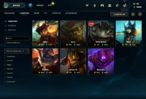Conta de Lol Plat 3 +100 skins 1 ultimate 2 misticas 8 lenda - League of Legends