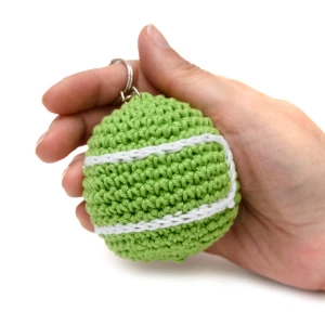 Chaveiro Bola de Tênis Amigurumi - Artesanato e Personalizados